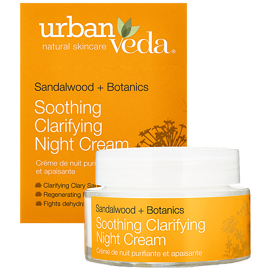 Urban Veda Soothing Clarifying Night Cream - Sandalwood + Botanics