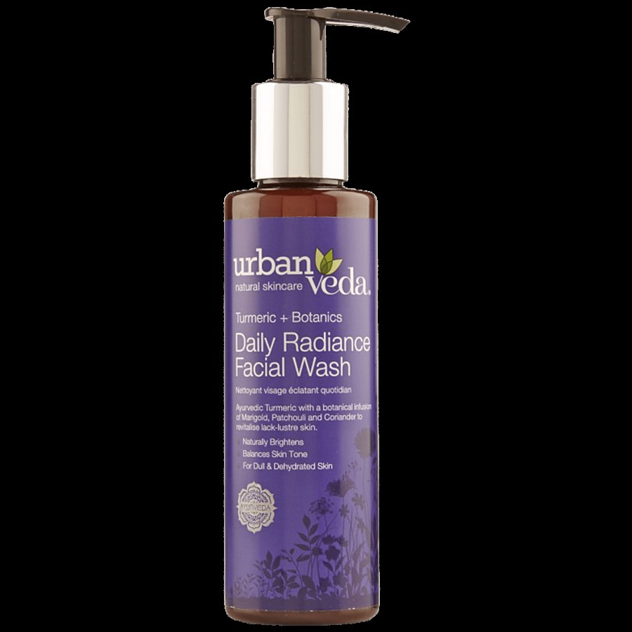 Urban Veda Radiance Ayurvedic Daily Facial Wash - Turmeric + Botanics