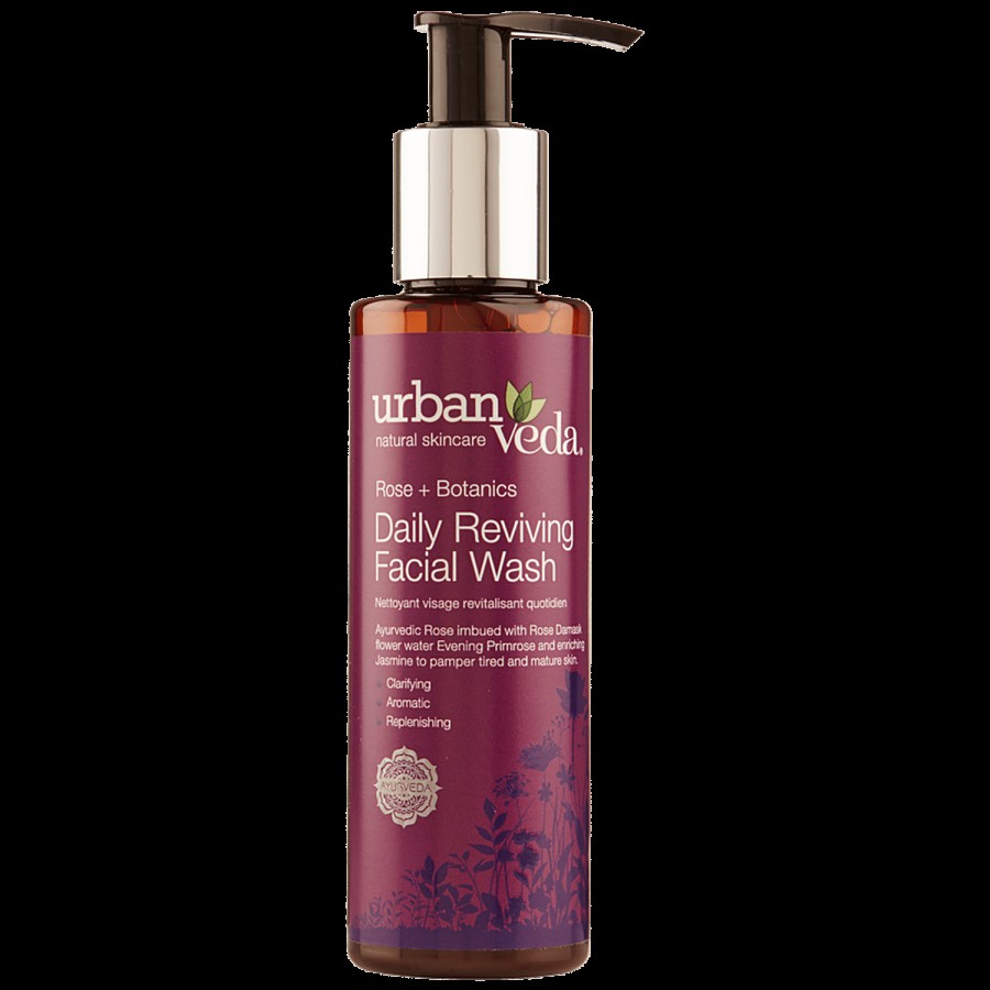 Urban Veda Reviving Ayurvedic Daily Facial Wash - Rose + Botanics