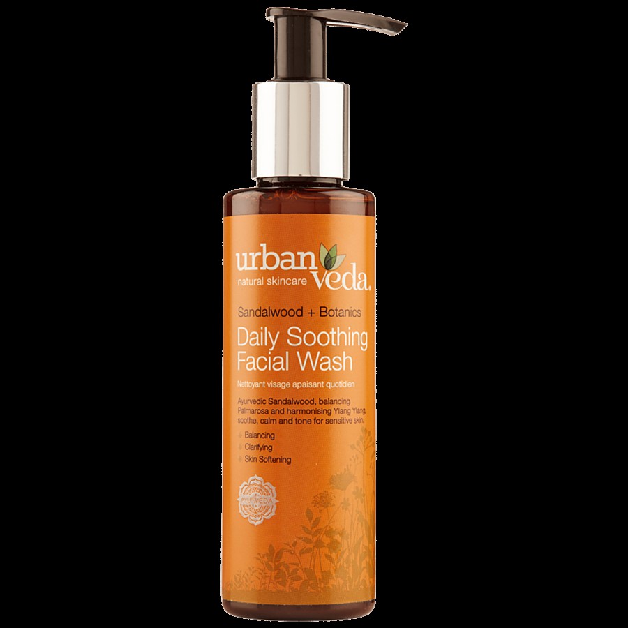 Urban Veda Soothing Ayurvedic Daily Facial Wash - Sandalwood + Botanics