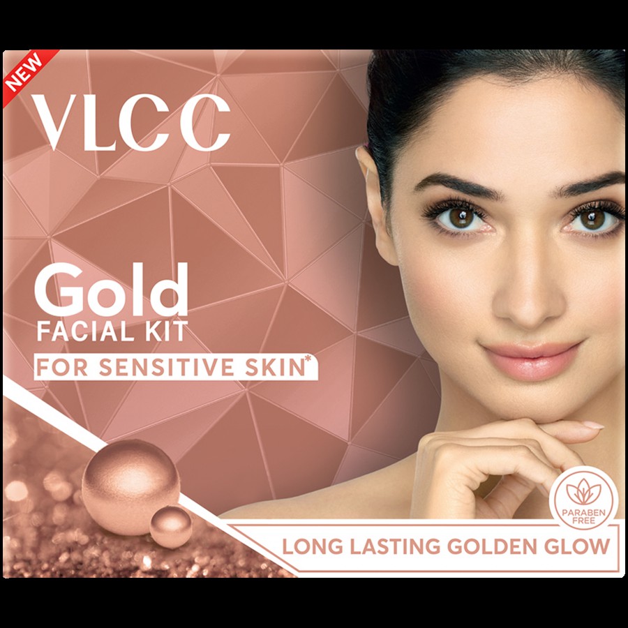 VLCC Gold Facial Kit For Sensitive Skin With 24K Gold