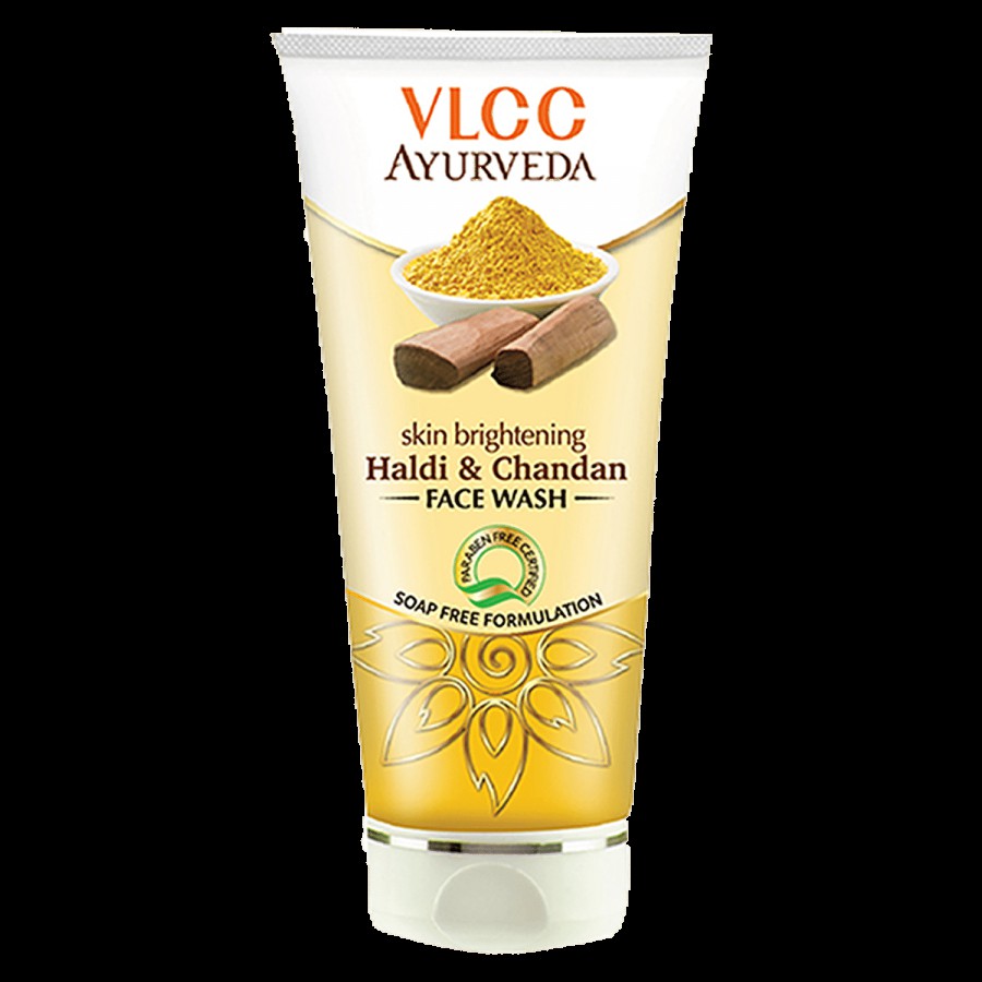 VLCC Haldi & Chandan FaceWash 100ml+DeTan SPF 50 SunScreen 100g+Rosewater Toner 100ml