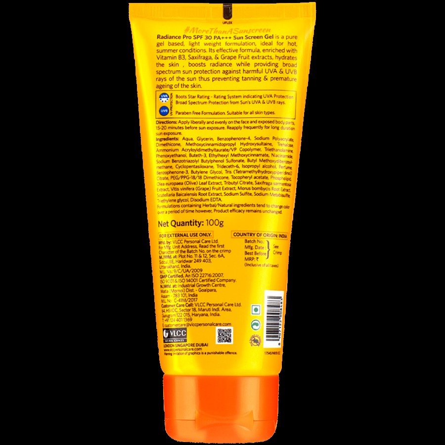 VLCC Radiance Pro SPF 30 PA+++ Sunscreen Gel