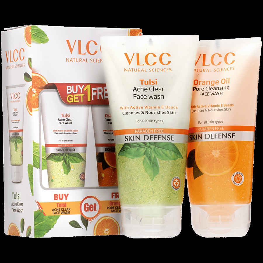 VLCC Tulsi Acne Clear Face Wash + Orange Oil Pore Cleansing Face Wash