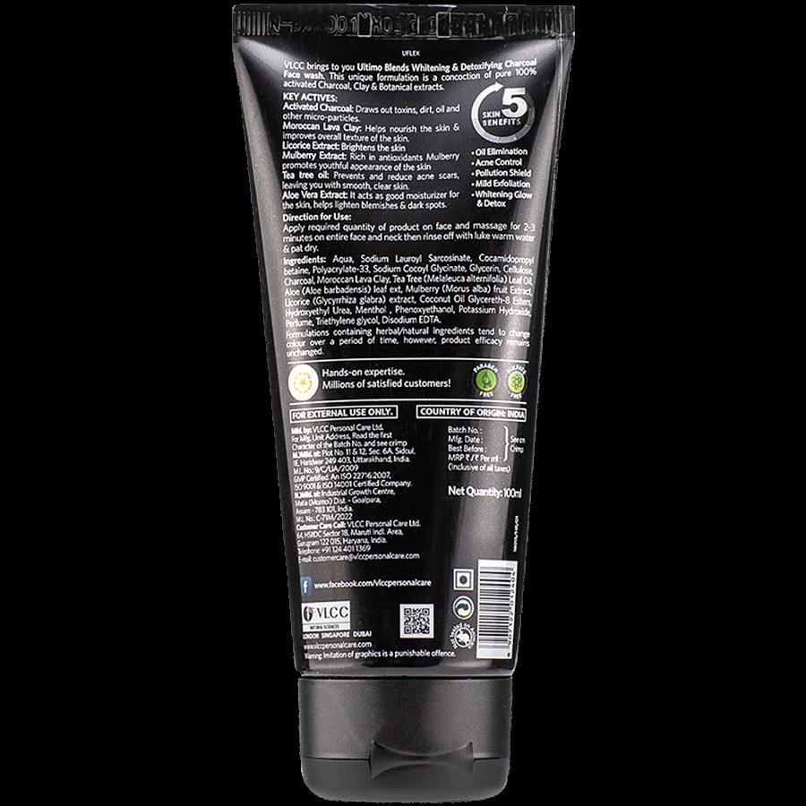 VLCC Ultimo Blends Charcoal Face Wash Or Whitening & Detoxifying