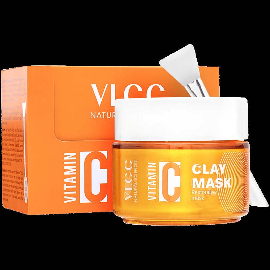 VLCC Vitamin C Clay Mask Restorative Clay Mask With Vitamin C & Hyaluronic Acid