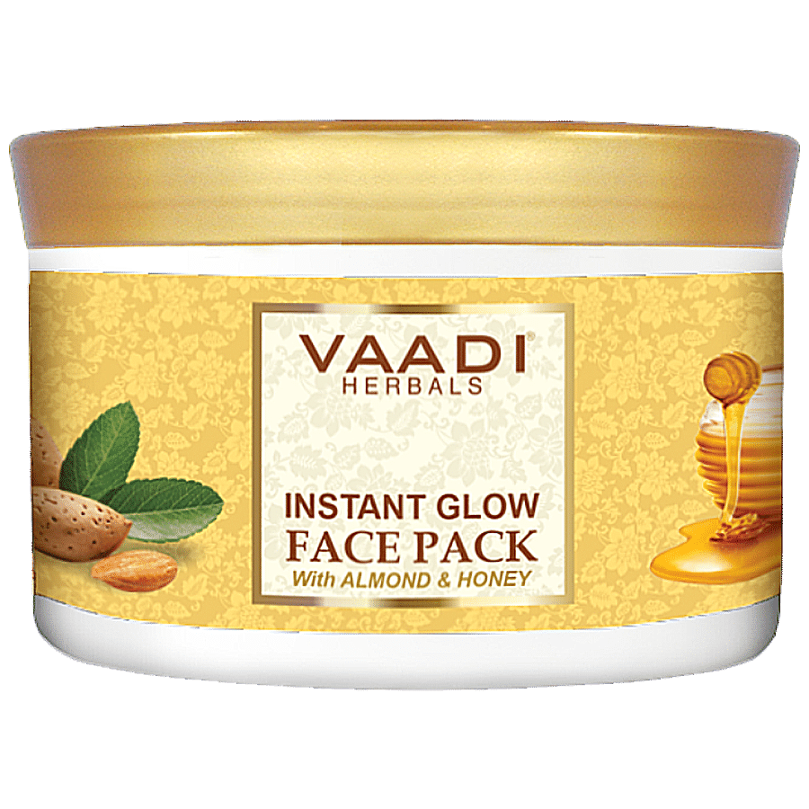 Vaadi Instant Glow Face Pack With Almond & Honey - Brightens Skin