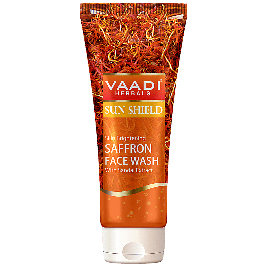 Vaadi Sun Shield Skin Whitening Saffron Face Wash - With Sandal Extract