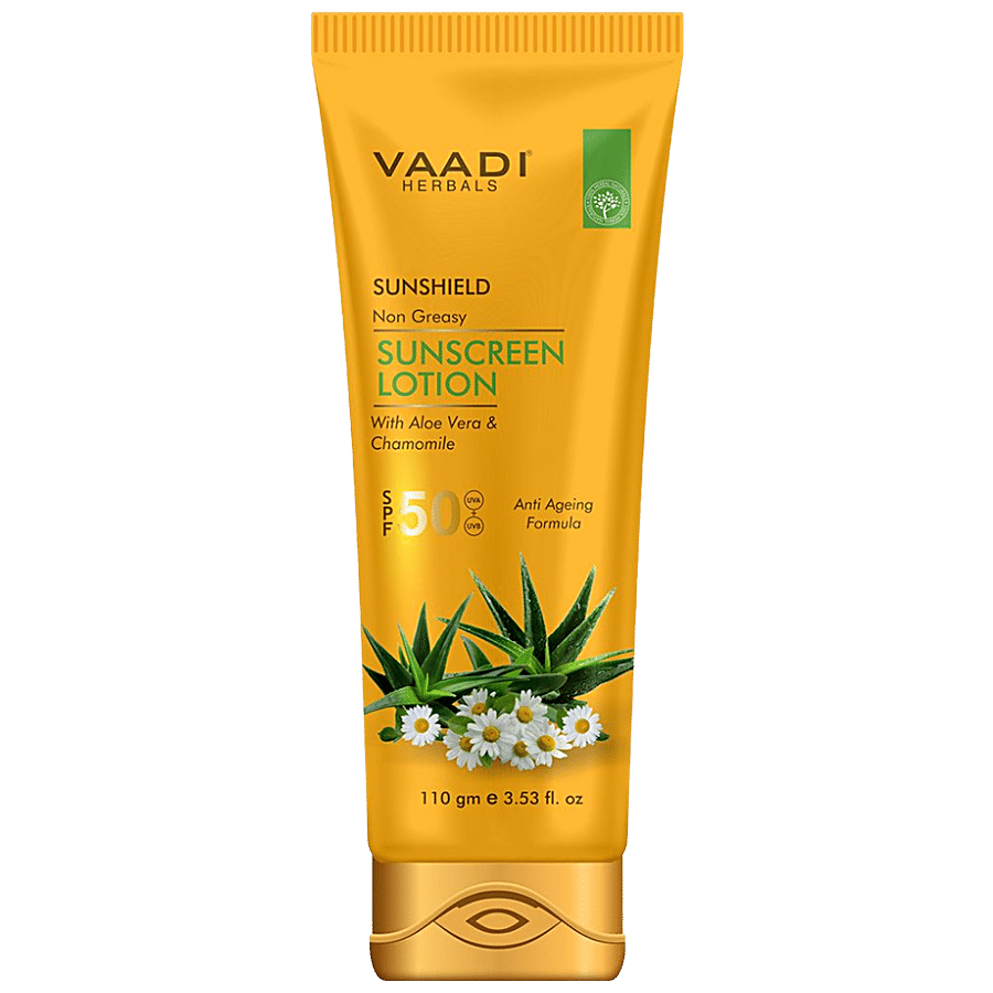 Vaadi Sunscreen Lotion SPF-50 - With Aloe Vera & Chamomile