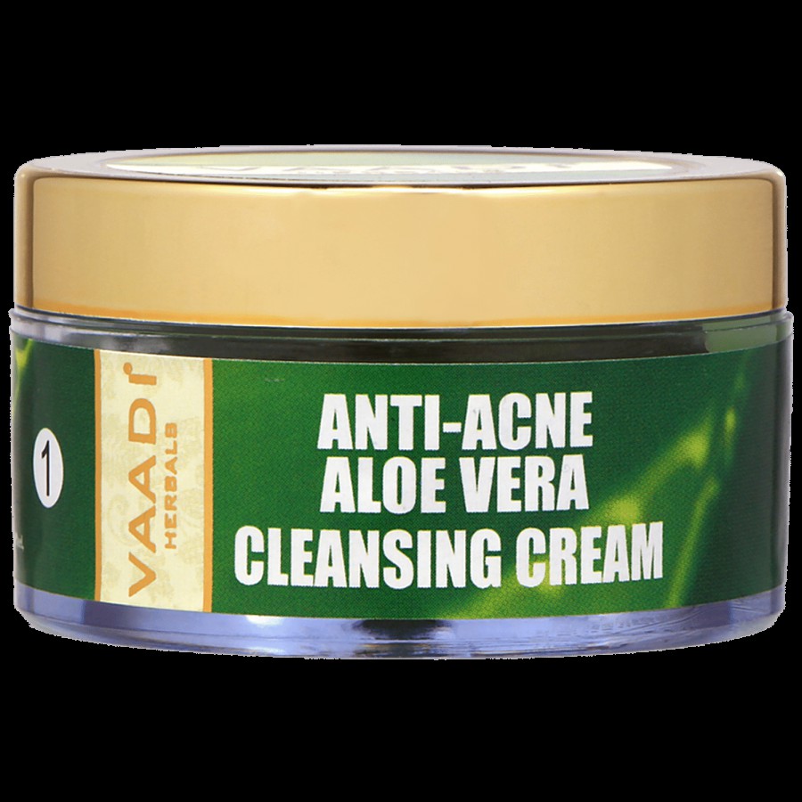 Vaadi Anti-Acne Aloe Vera Cleansing Cream - Provides Smooth Texture