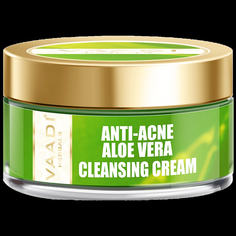 Vaadi Anti-Acne Aloe Vera Cleansing Cream - Provides Smooth Texture