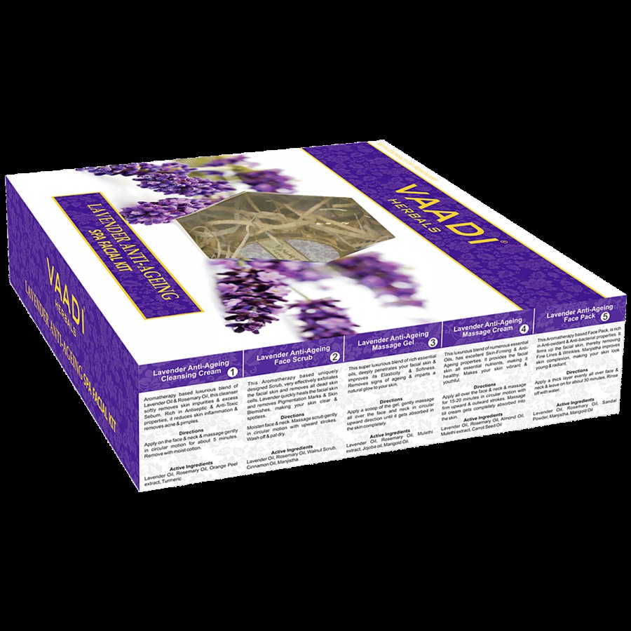 Vaadi Facial Kit - Lavender Anti-Ageing Spa With Rosemary Extract