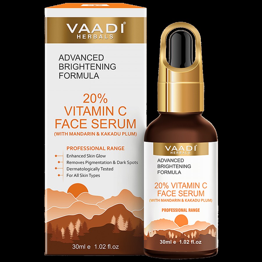 Vaadi Herbals 20% Vitamin C Face Serum With Advanced Brightening Formula With Mandarin & Kakadu Plum