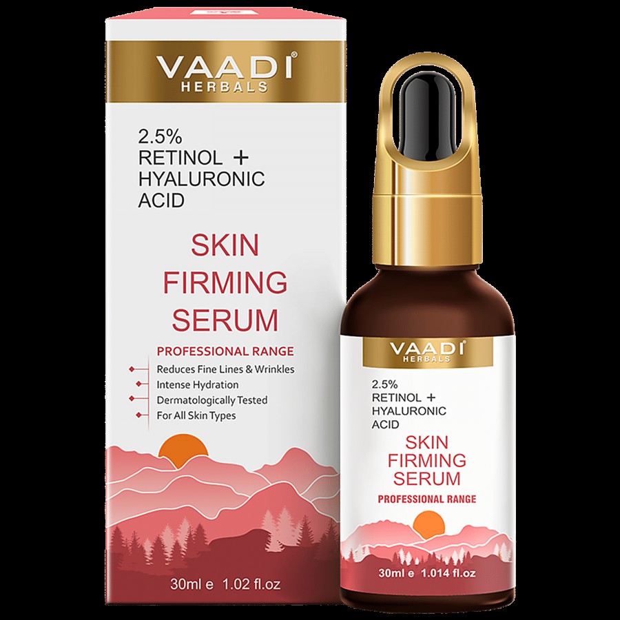 Vaadi Herbals Skin Firming Serum With 2.5% Retinol & Hyaluronic Acid - Reduces Wrinkles