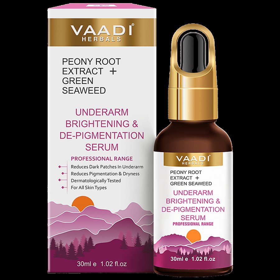 Vaadi Herbals Underarm Brightening & De-Pigmentation Serum With Peony Root Extract & Green Seaweed