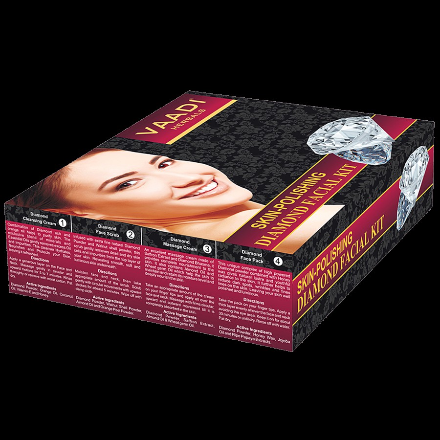 Vaadi Skin-Polishing Diamond Facial Kit - Makes Skin Glow