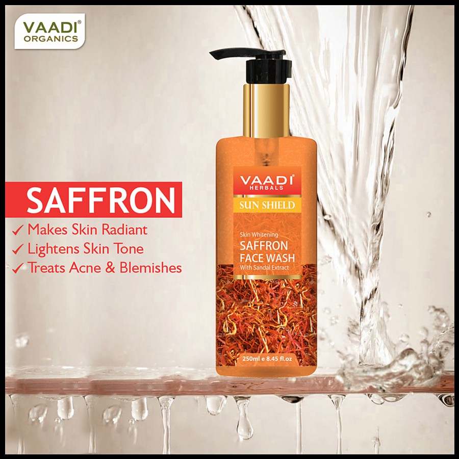 Vaadi Skin Whitening Saffron Face Wash - With Sandal Extract