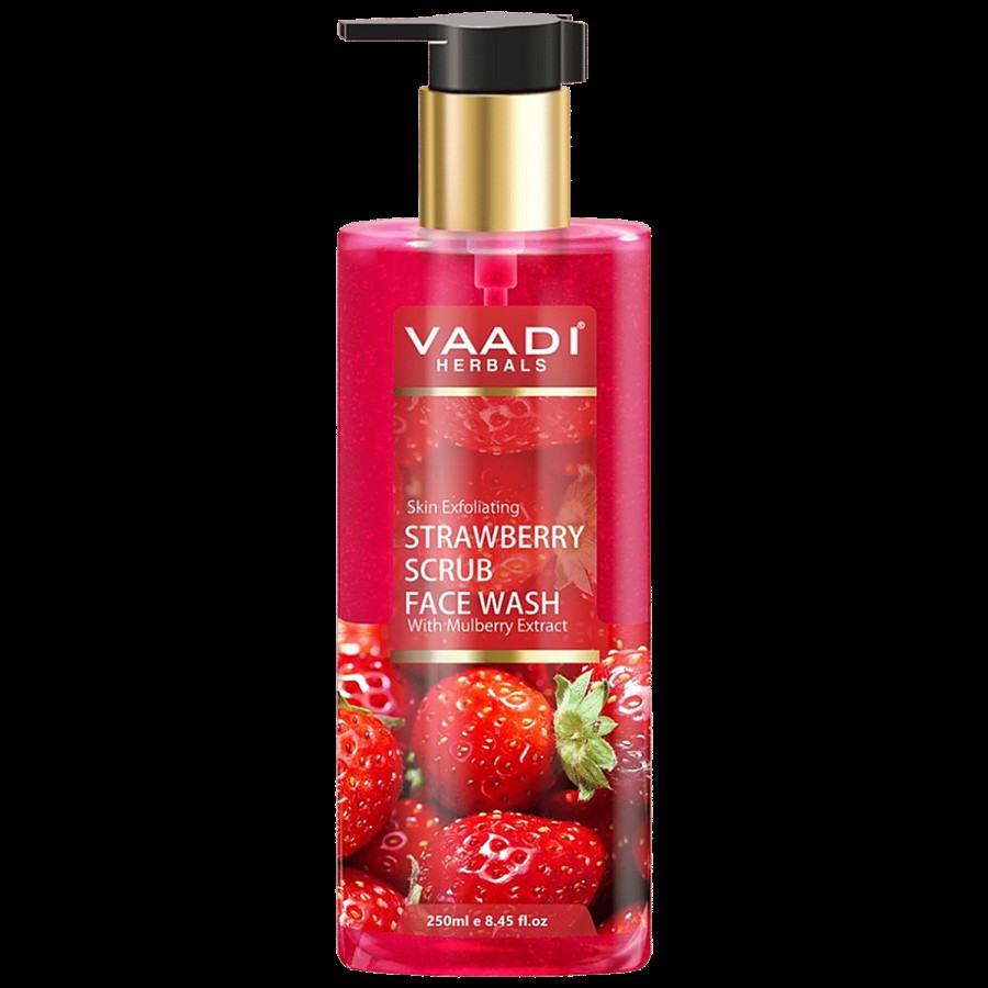 Vaadi Strawberry Scrub Face Wash - With Mulberry Extract