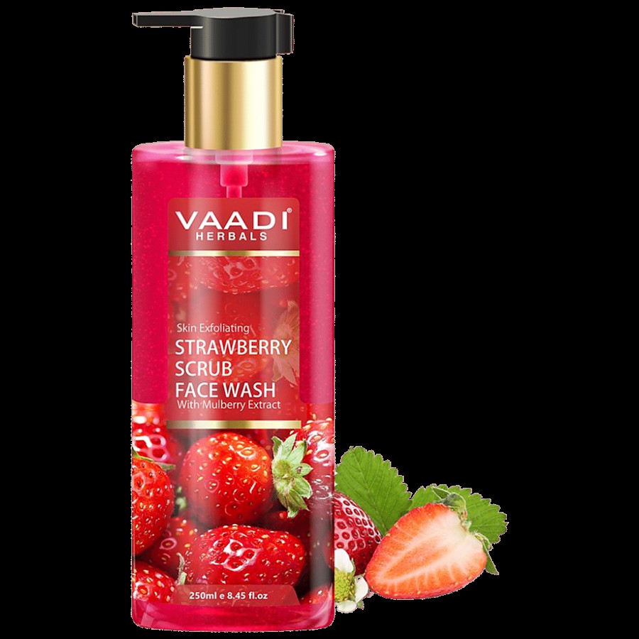 Vaadi Strawberry Scrub Face Wash - With Mulberry Extract