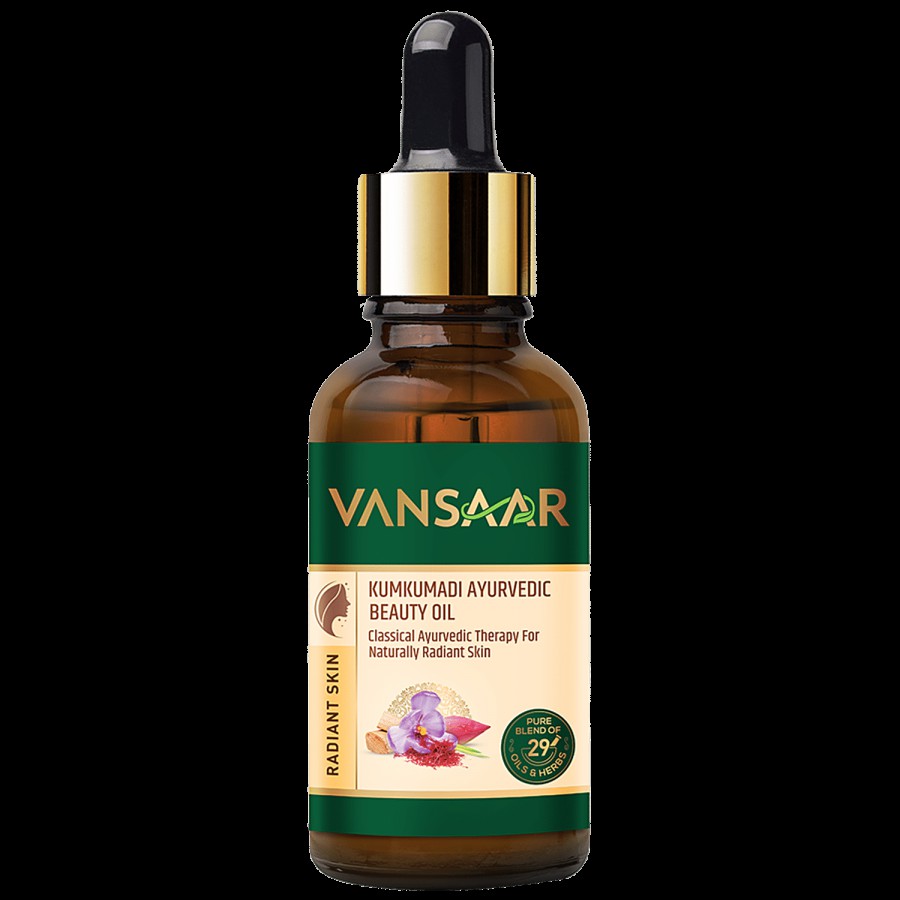 Vansaar Kumkumadi Ayurvedic Beauty Oil - Pure