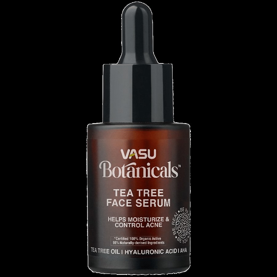 Vasu Botanicals Tea Tree Face Serum - Hyaluronic Acid & AHA