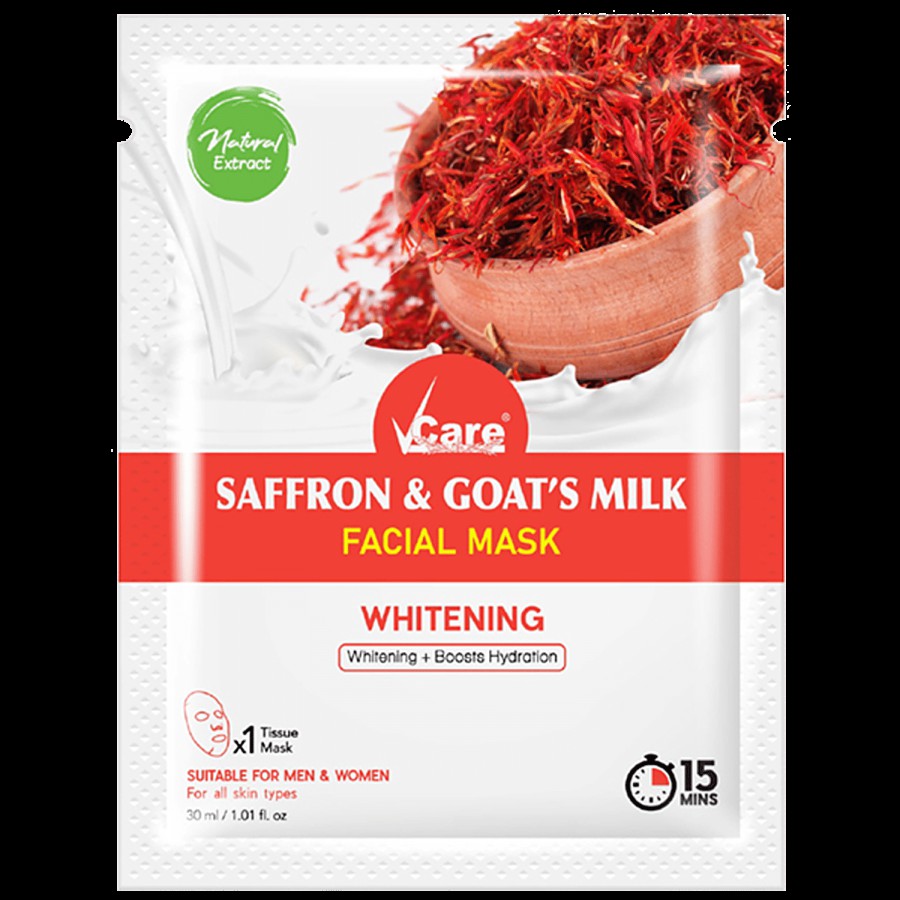 Vcare  Facial Mask - With Saffron & Goat’s Milk