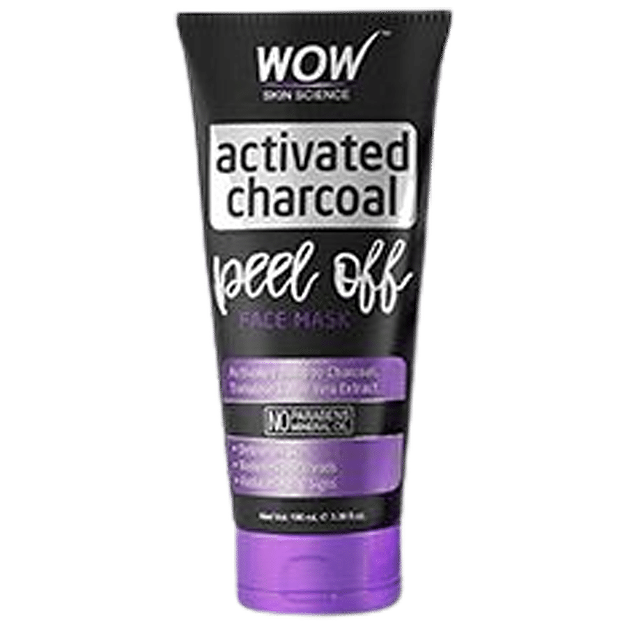 Wow Skin Science Activated Charcoal Peel Off Face Mask - Detoxifies Skin