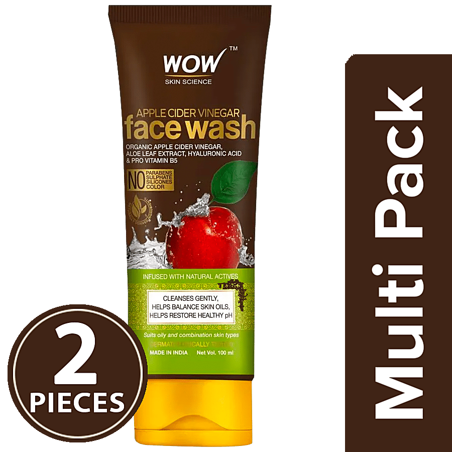 Wow Skin Science Apple Cider Vinegar Face Wash - Cleanses