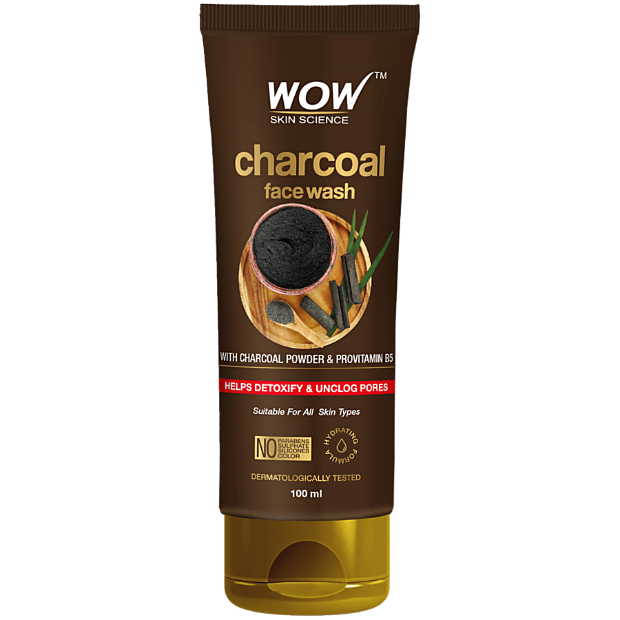 Wow Skin Science Charcoal Face Wash - Detoxifies Skin