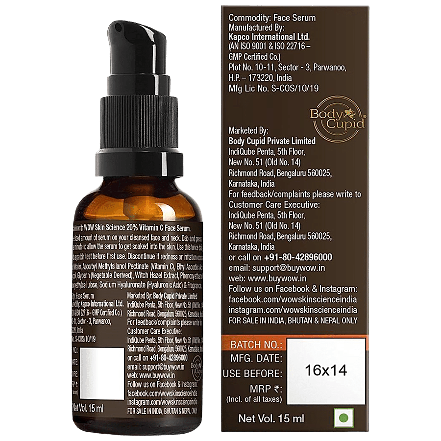 Wow Skin Science Vitamin C Face Serum - Hydrates Skin