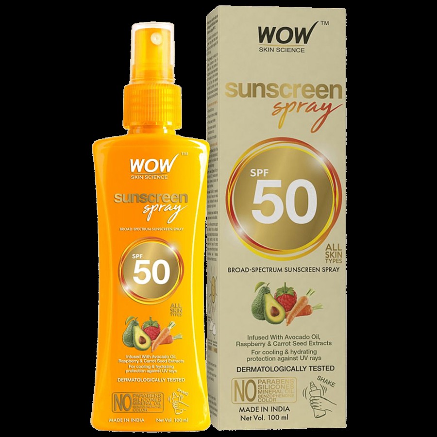 Wow Skin Science Broad-Spectrum Sunscreen Spray - With SPF 50