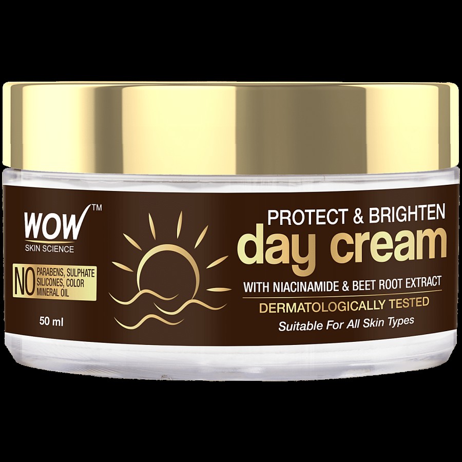 Wow Skin Science Protect & Brighten Day Cream - Brightens Complexion