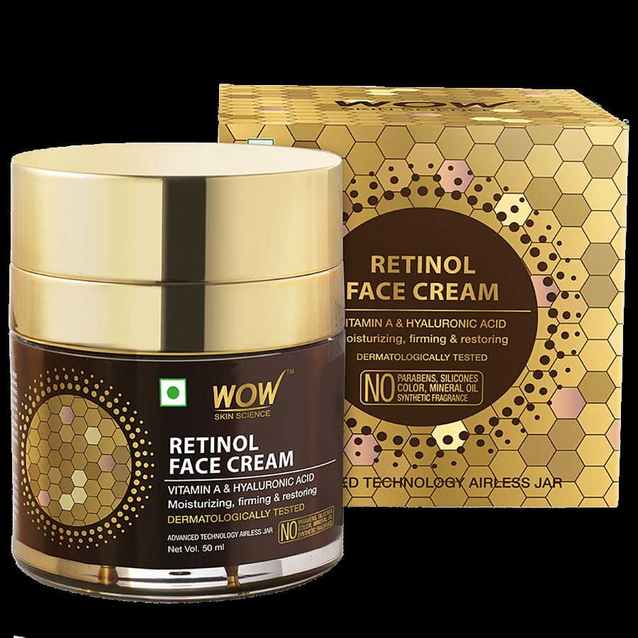 Wow Skin Science Retinol Face Cream - Vitamin A & Hyaluronic Acid