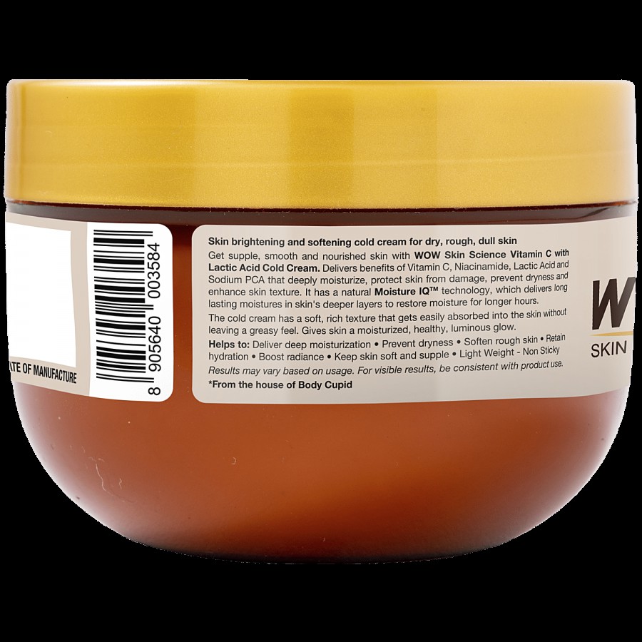 Wow Skin Science Vitamin C Cold Cream - With Lactic Acid