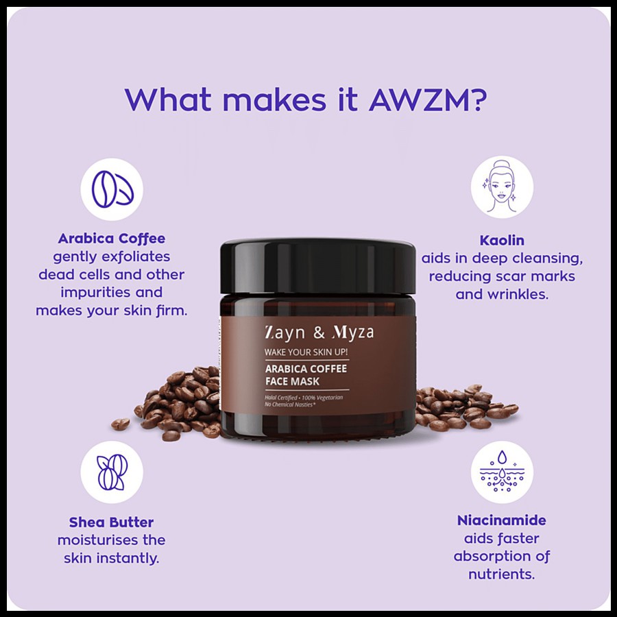 ZM Zayn & Myza Arabica Coffee Face Mask - Exfoliation & Nourishment