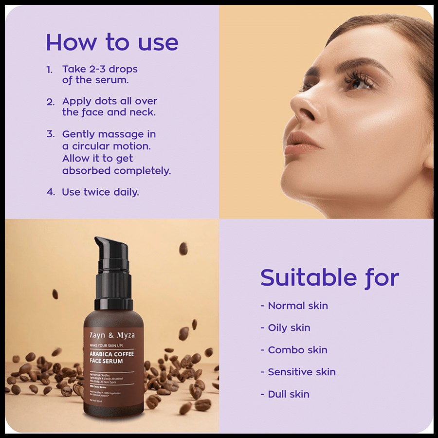 ZM Zayn & Myza Arabica Coffee Face Serum - With Cocoa Beans