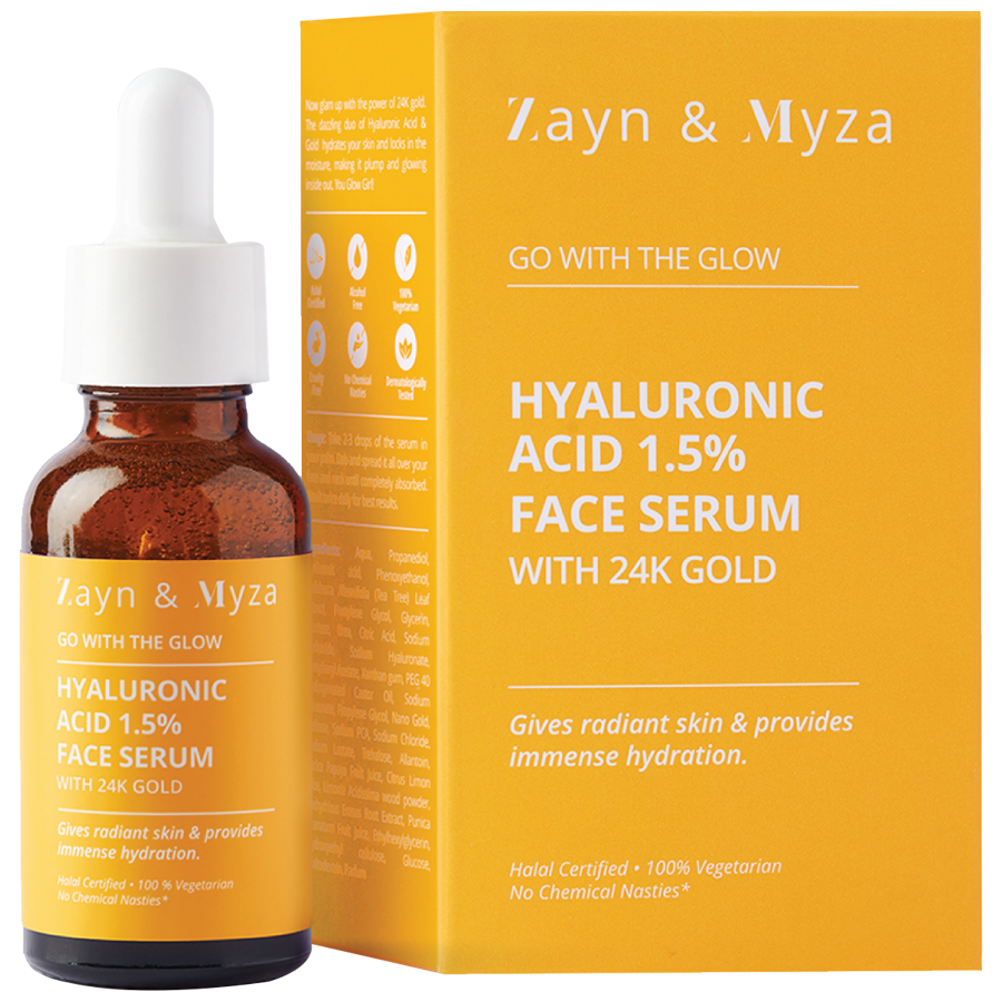 ZM Zayn & Myza Hyaluronic Acid 1.5% Face Serum - With 24k Gold