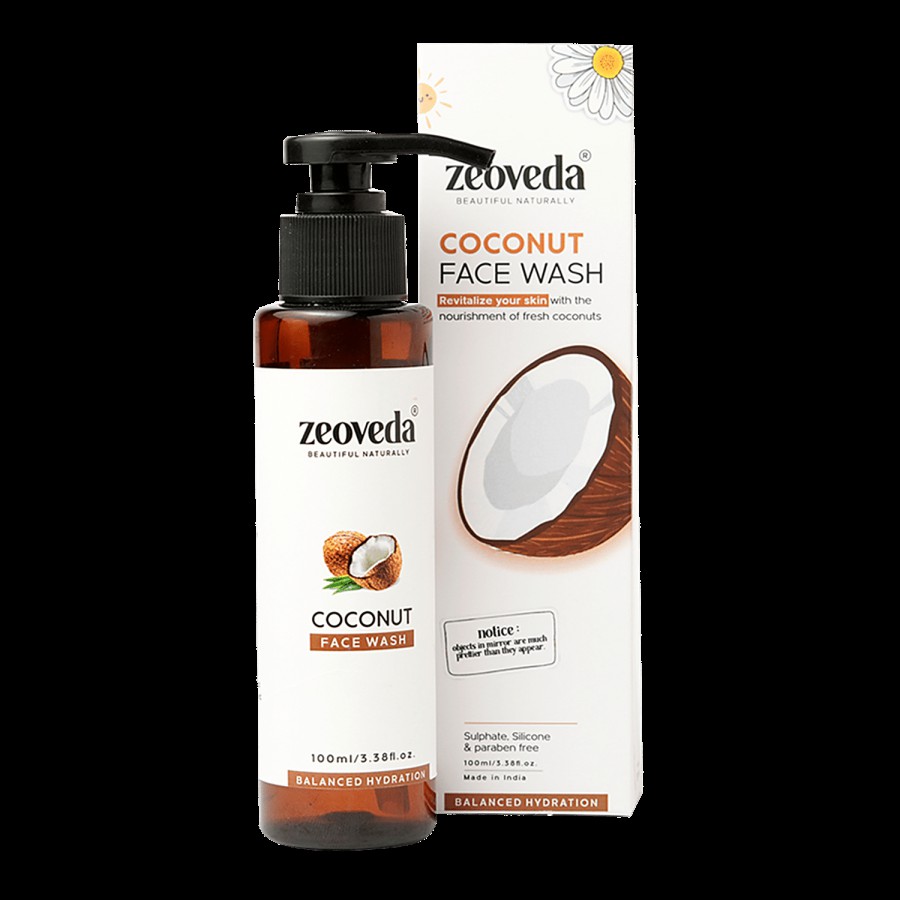 Zeoveda Natural Coconut Facewash With Coconut Extracts