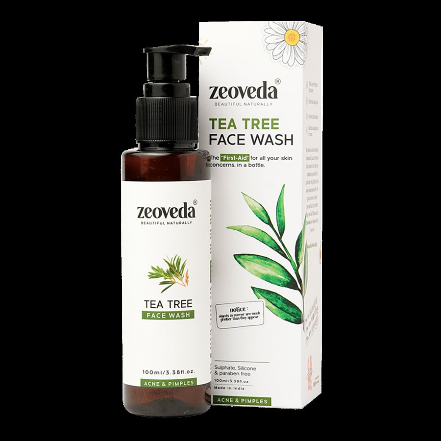 Zeoveda Natural Tea Tree Face Wash For Glowing & Supple Skin