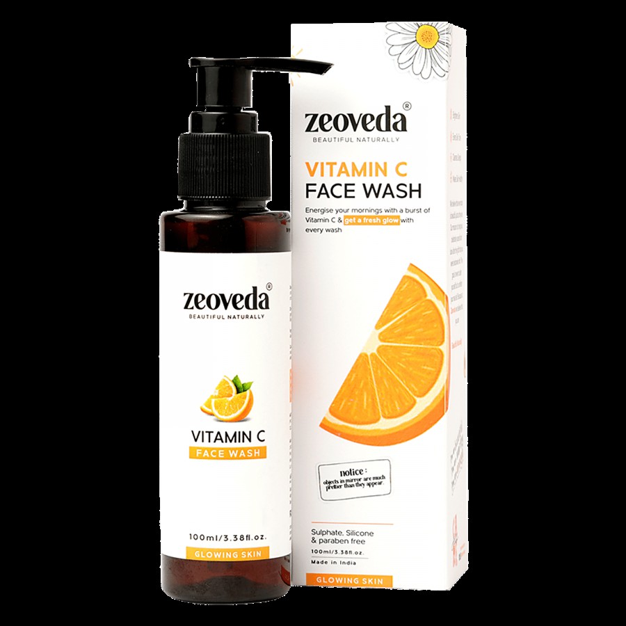 Zeoveda Natural Vitamin C Pore Cleansing Face Wash - For Acne & Oily