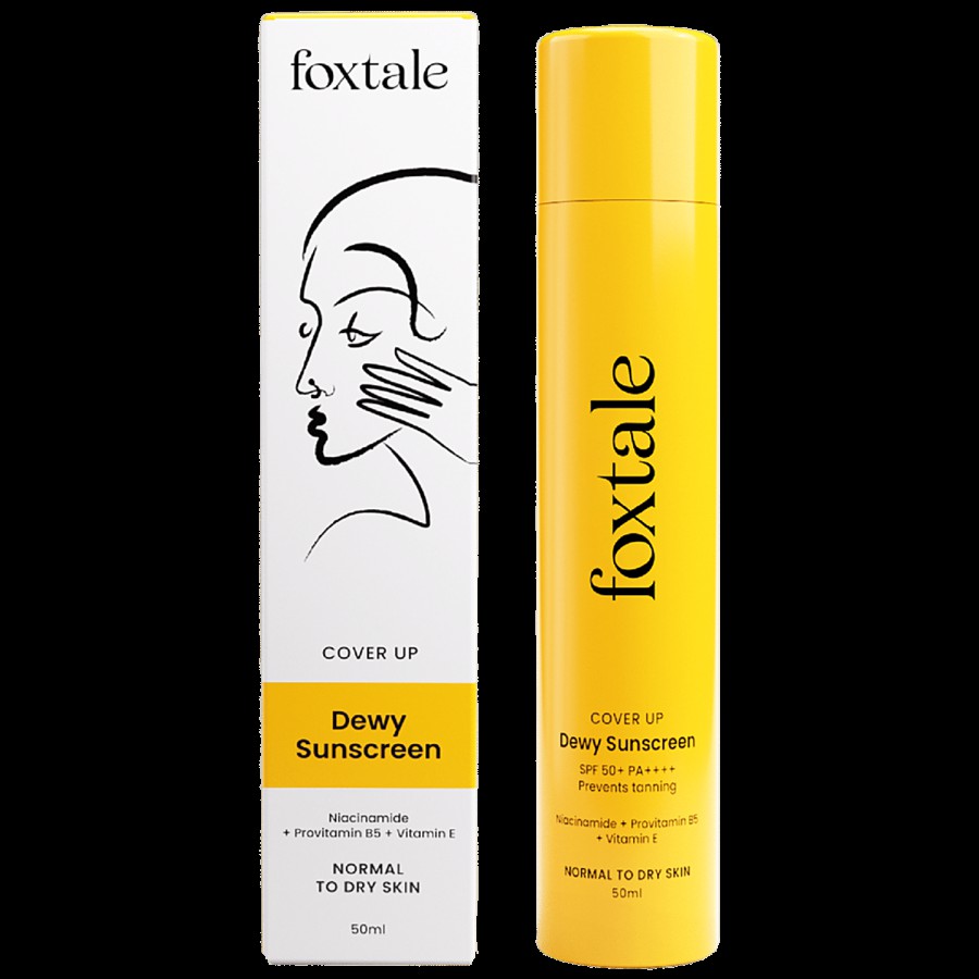 foxtale Cover Up Dewy Sunscreen - SPF 50+ PA++++ Broad Spectrum