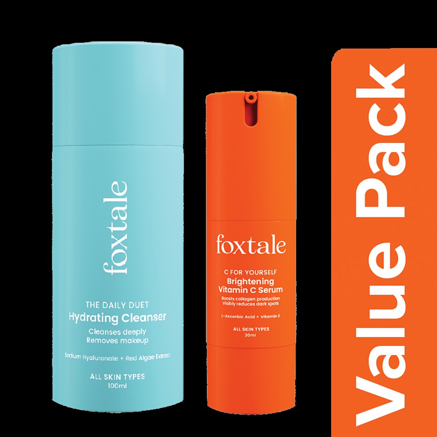 foxtale The Daily Duet Hydrating Cleanser + C For Yourself Brightening Vitamin C Serum