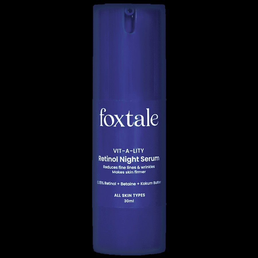 foxtale Vit-A-Lity Retinol Night Serum - Reduces Fine Lines & Wrinkles