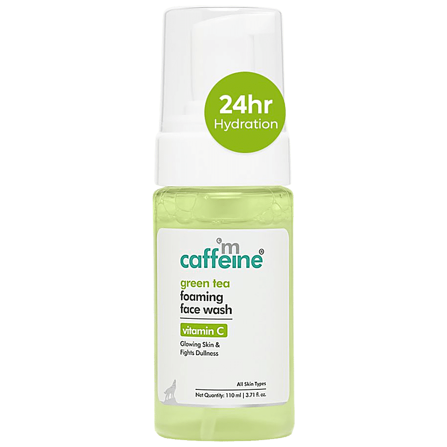 mCaffeine Green Tea Foaming Face Wash - With Vitamin C