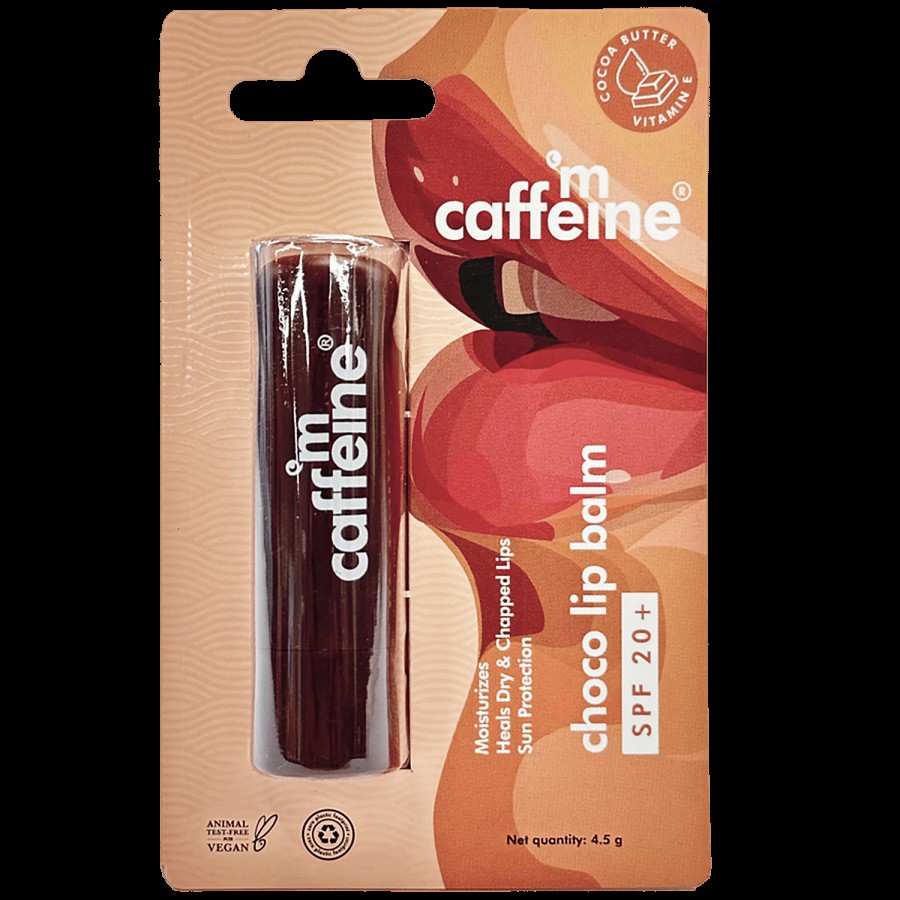 mCaffeine Choco Lip Balm - With SPF 20+