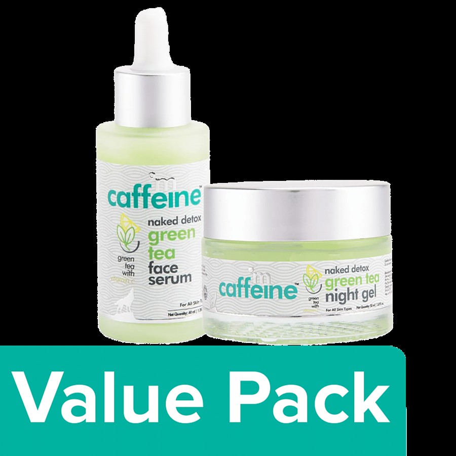 mCaffeine Green Tea Face Hydration Kit For Dull Skin (90 ml)