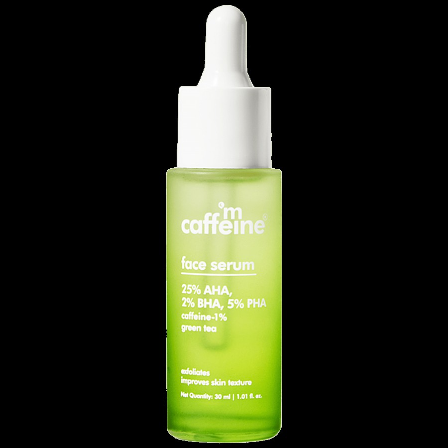 mCaffeine Green Tea Face Serum - With 25% AHA