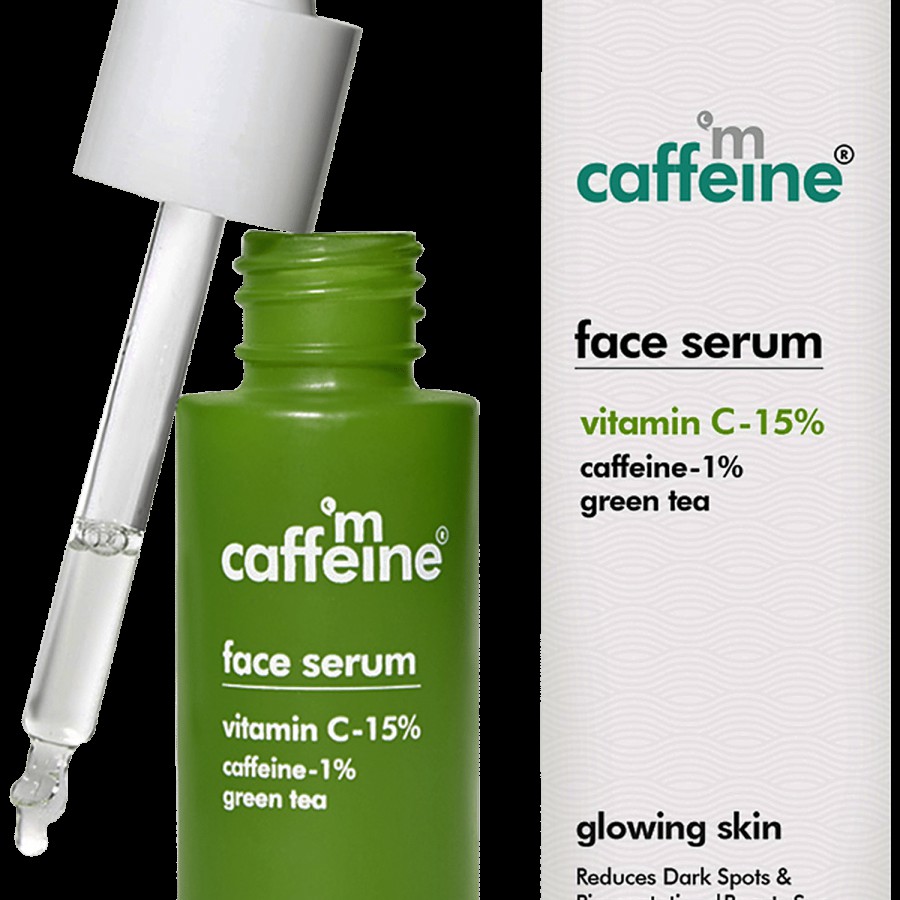 mCaffeine Green Tea Face Serum - With Vitamin C 15%