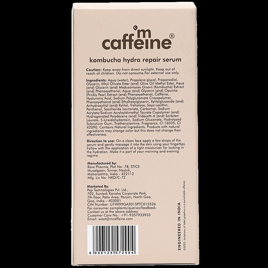 mCaffeine Kombucha Hydra Repair Serum - Hyaluronic & Polyglutamic Acid