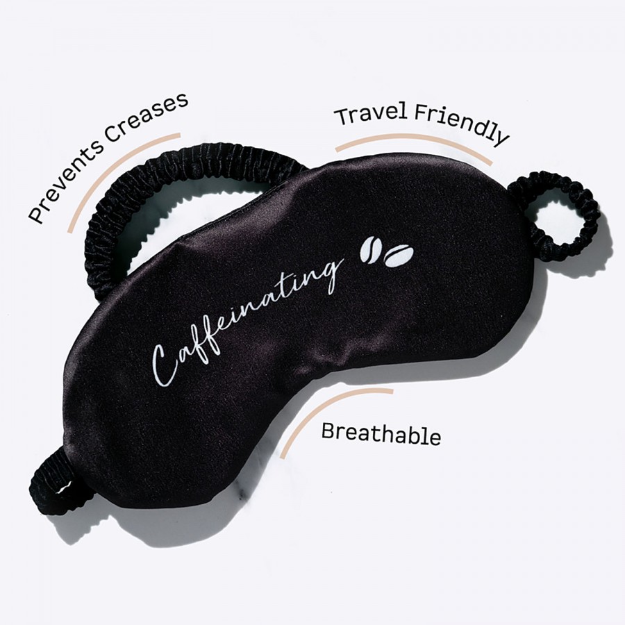 mCaffeine Mulberry Silk Eye Mask - Helps To Sleep Comfortably